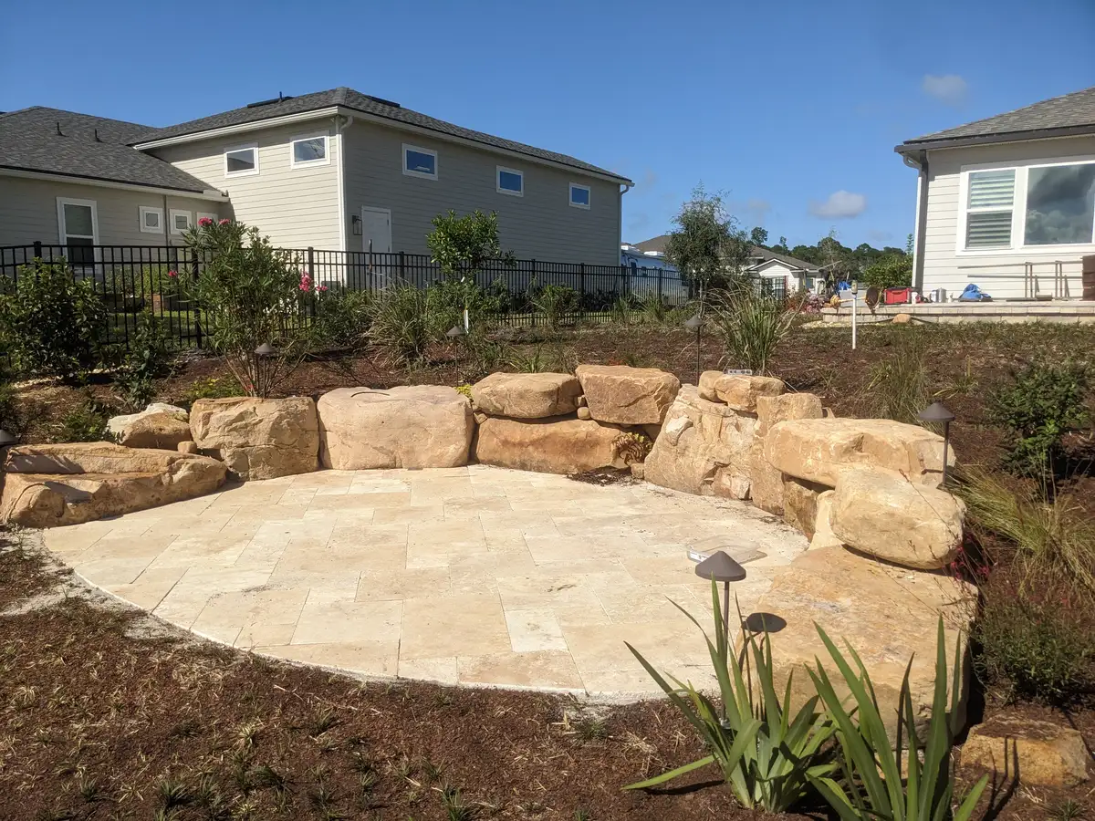 Naturalistic water feature design in a Northeast Florida garden