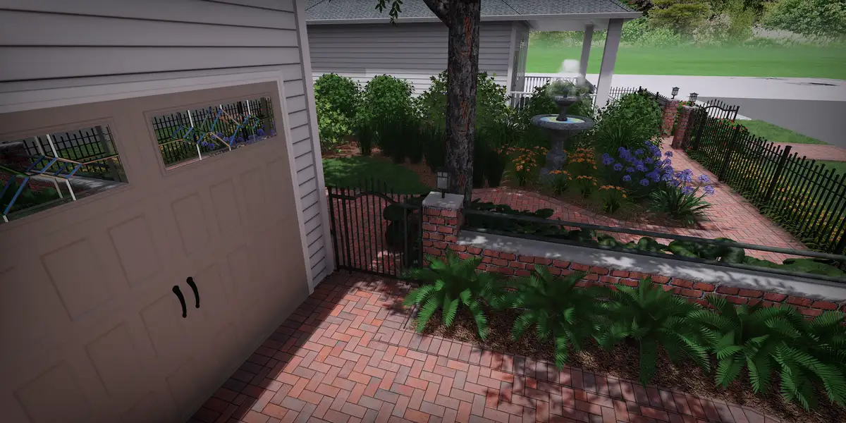 Naturalistic landscape design with native Florida plantings in Fernandina Beach