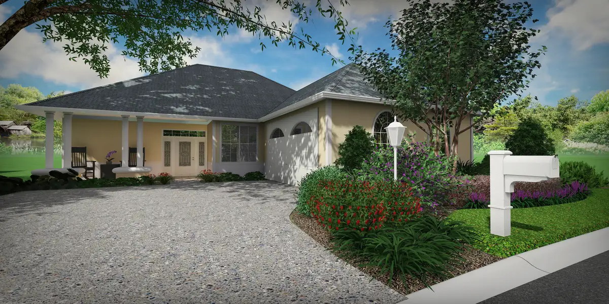 Naturalistic landscape plantings at a Yulee FL residence