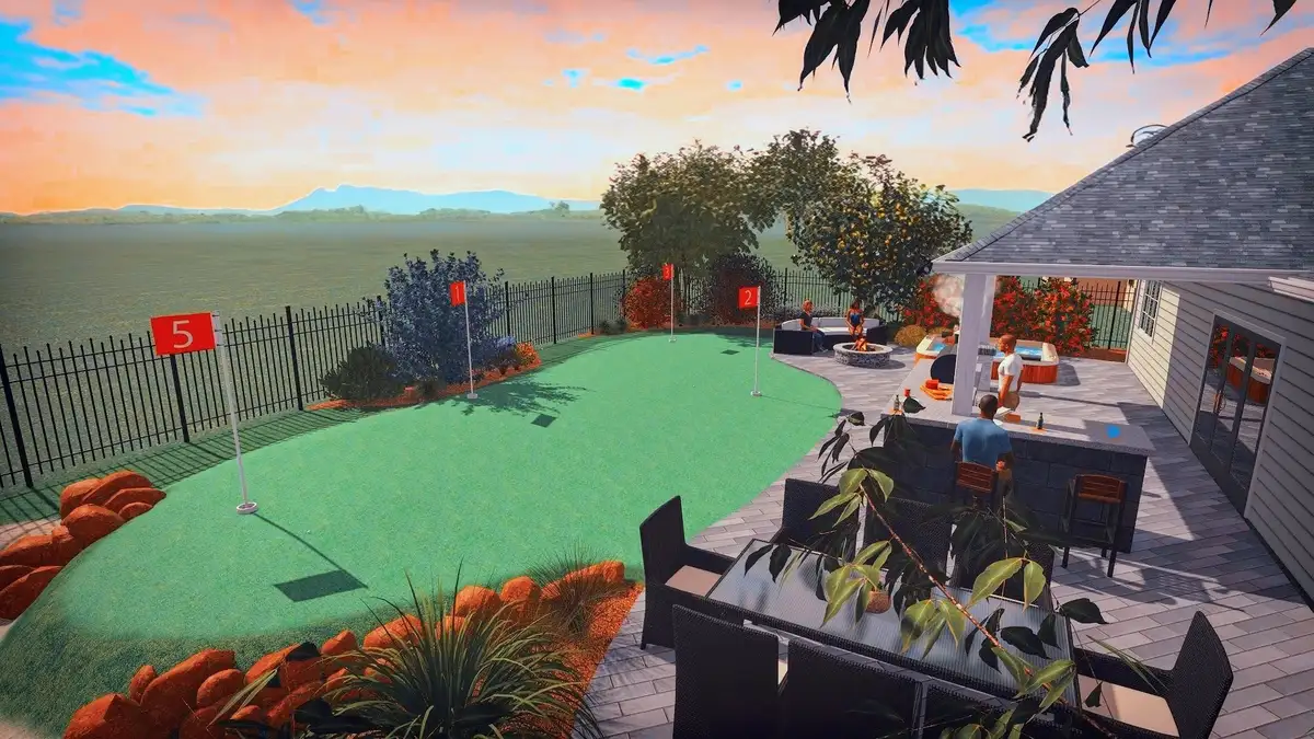 Custom landscape design for a Jacksonville FL home
